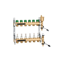 DYNAMICAL  - Zespół rozdzielaczy 1" x 8 wyjść, 3/4" M