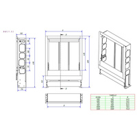 Szafka podtynkowa, stalowa, lakierowana biała VSU-5