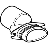 Króciec przyłączeniowy Geberit d50, do wpustu podłogowego Varino 13 x 13 cm: Czarny