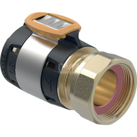 Złączka przejściowa  GEBERIT FlowFit, brąz krzemowy bezołowiowy, 2'' x 63 mm (nakrętka x łącznik zaprasowywany)