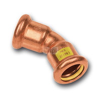 Łuk 45' SANHA Press Gas, Cu, 54 mm (zw x zw)