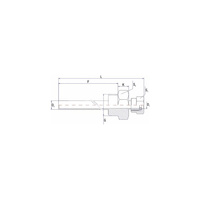 Tuleja zanurzeniowa RUMET z dławicą - toczona Mosiądz 1/2'' 6 mm L=150