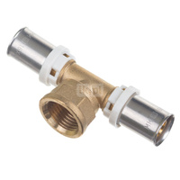 Trójnik QIK Zaprasowywany XPRT mosiądz 63 mm x 1'' x 63 mm (złącze zaprasowywane x GW x złącze zaprasowywane)