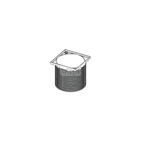 Nasadka z ramką rusztu 100 x 100 mm do odpływu prysznicowego z tworzywa sztucznego TECE drainpoint S