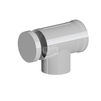 Kolano koncentryczne PP-AL 87 st. DN60/100mm z rewizją z uszczelkami [EPDM]