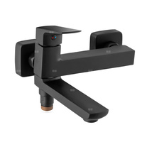 VITTO VL bateria wannowa, wylewka z przełącznikiem, czarna