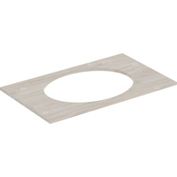 Blat pod umywalkę Geberit Selnova Square wpuszczaną w blat: B=79.1cm, Orzech włoski hickory jasny / Melamina, struktura drewna