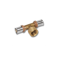 Trójnik SANHA 3fit Press brąz 32 mm x 3/4'' x 32 mm (zz x GW x zz)