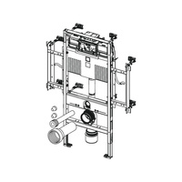 Stelaż podtynkowy do WC TECE profil dla niepełnosprawnych, 1120 x 840 x 160 mm, regulowana wysokość, ze spłuczką