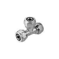 Trójnik PERFEXIM 70A mosiądz niklowany 32 mm x 25 mm x 32 mm (zz x zz x zz)