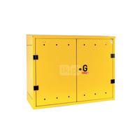 Skrzynka gazowa, 1050x700x250, wolnostojąca, metalowa, ze skośnym daszkiem - popielata (na dwa gazomierze w poziomie)