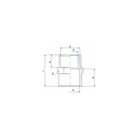 Nypel lut RUMET Mosiądz 1/2'' x 18 mm (GZ)