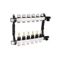 Rozdzielacz do ogrzewania podłogowego AFRISO ProCalida VA 1C 6-obieg. stal nierdzewna GZ 1'' x euroconus 3/4''