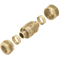 Złączka mosiężna skręcana do rur PEXA/PEXC/PERT - 14x2.0