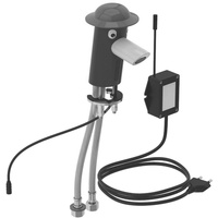 Bateria umywalkowa Geberit Bambini, zasilanie sieciowe, wielokolorowa: Mieszacz=Z mieszaczem, Osłona: czerwona, Korpus: niebieski ultramaryna, Wylot: żółty drogowy