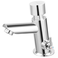 Bateria umywalkowa FERRO PRESSTIGE PRO, chrom, czasowa, z regulacją temperatury