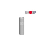 Przewód powietrzno-spalinowy DN110/160, kolor biały, wsuwany, długość 500 mm