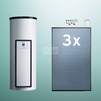 Pakiet auroSTEP bezciśnieniowy VIH S2 350/4B (VFK 135VD kolektor słoneczny bezciśnieniowy x 3 VIH S 2 350/4B - zasobnik solarny