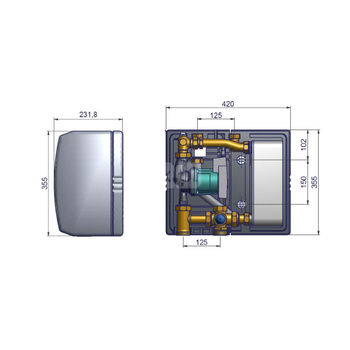 Wymiennikowy modułowy podgrzewacz cwu, 35 l/min FRIWA8024 YP25/7,5-RKA