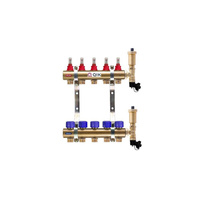 Rozdzielacz mosiężny do OP z przepływ. - QIK STANDARD II C- 8 sekcji