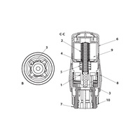 GS.07-306C Głowica termostatyczna cieczowa z przyłączem RA 0