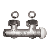 Korpus obejścia HERZ-TS-3000 z wbudowanym zaworem termostatycznym, figura kątowa, do instalacji jednorurowych G3/4