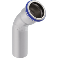 Kolano 45' GEBERIT Mapress Edelstahl jednokielichowe, stal nierdzewna, 12 mm, DN 10 x 12 mm x DN 10 (końcówka wciskowa x mufa zaprasowywana) z uszczelką