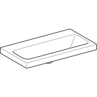 Umywalka GEBERIT iCon Light prostokątna, biała, 750mm, bez otworu na baterię, bez odpływu przelewowego, półka od ściany