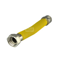 Wąż do gazu PERFEXIM KAS FLEX ze złączem gwintowanym 1/2'' Gwint wewnętrzny x Gwint zewnętrzny 220- 420 mm (roziągalny), oplot: PCV