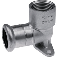 Kolano ścienne z uszami GW Inox - 15 Rp1/2" L = 41 mm