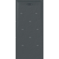 Brodzik prostokątny Geberit Sestra: 170x90x4cm, Grafit / Struktura łupka