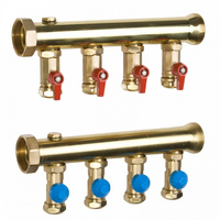 Rozdzielacze przemysłowe 2", rozstaw 80mm COLL.PREM.3/4"6DER.VALV.CONTR.EUROK