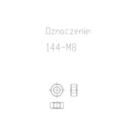 Nakrętka 6-kąt. 144 M8 144M8/25KG