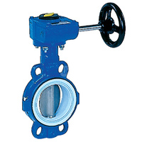 Przepustnica bezkołnierzowa TILIS z napędem ręcznym przekładnią ślimakową DN 250