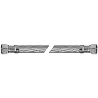 Wąż elastyczny przyłączeniowy QIK stal nierdzewna, 3/4'' x 12 mm x 3/4'', dł. 800 mm, GW x GW z oplotem