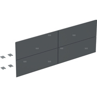 Zestaw frontów szuflad do dolnej szafki pod umywalkę Geberit ONE, z czterema szufladami: Czarny mat, Lakierowany matowy