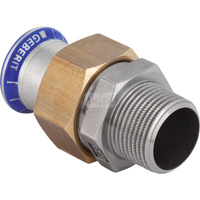 Śrubunek hydrauliczny GEBERIT Mapress Edelstahl przejściowy stal nierdzewna GZ 1'' 28 mm z pierścieniem zacinającym