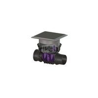 Zawór zwrotny StaufixControl DN 150 z pokrywą czarną z dwoma klapami z tworzywa 