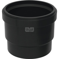 Kielich GEBERIT HDPE, PE / PE (czarny), 110 mm (króciec x mufa wciskowa), 10.5 mm z uszczelką