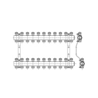 PHA-109A 8-obwodowy PN10 Rozdzielacz CuZn