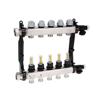 Rozdzielacz do ogrzewania podłogowego AFRISO ProCalida VA 1C 5-obieg. stal nierdzewna GZ 1'' x euroconus 3/4''