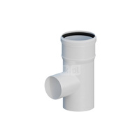 Trójnik PP z odgałezieniem redukowanym DN100/80mm z uszczelką [EPDM]