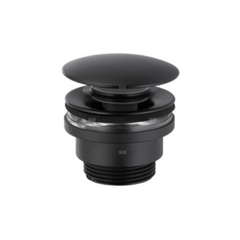 SPUST UMYWALKOWY UNIWERSALNY TYPU KLIK-KLAK, TWORZYWOWY, CZARNY