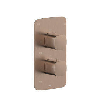 Bateria Malaga, termostatyczna, podtynkowa solo, PVD brushed rose gold