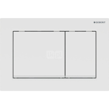 Przycisk uruchamiający Geberit Omega20, przedni/górny, biały-biały mat-biały, prostokątny