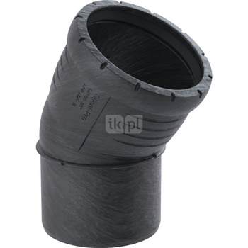 Kolano 30' GEBERIT Silent-Pro, PP mx (czarny), 160 mm (mufa wciskowa x końcówka wciskowa)