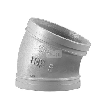 Kolano 22.5' ocynkowane Groove - 139.7