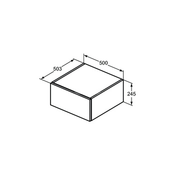 ADAPTO KONSOLA SZAF. 50X24 GRY STN