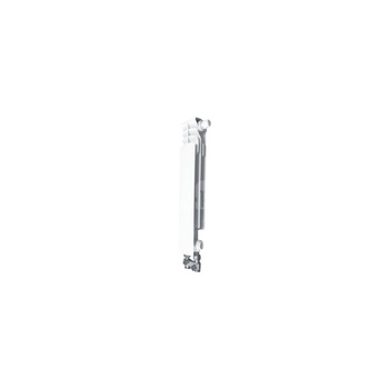 Grzejnik żeberkowy KFA Armatura G500F/D/1 aluminium, podłączenie dolne, prawe, proste 572 x 80 mm, kolor biały (RAL 9010)