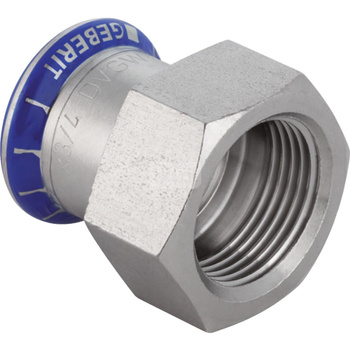 Złącze GEBERIT Mapress Edelstahl FKM przejściowe, stal nierdzewna, 1 1/4'' x 28 mm (GW x mufa zaprasowywana)